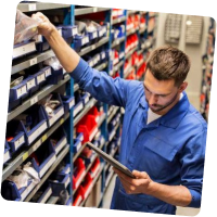 Worldpac Employee Stocking Shelves